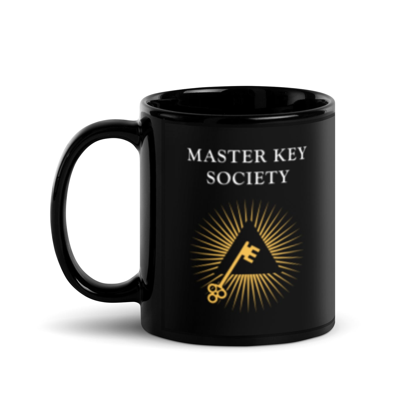 Master Key Logo & Title: Black Glossy Mug