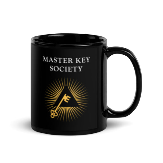 Master Key Logo & Title: Black Glossy Mug